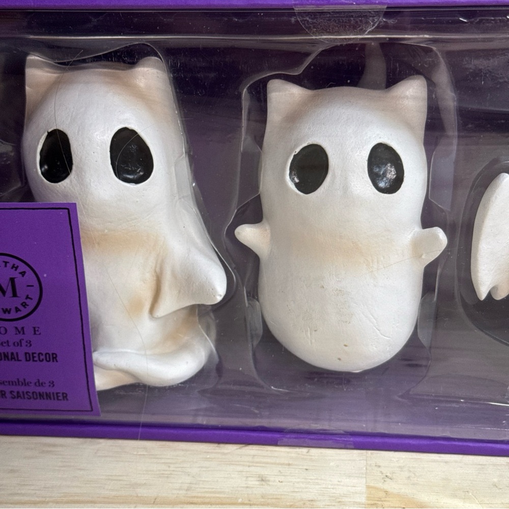 Martha Stewart Cat Ghost Trio Halloween Decor NEW - Picture 3 of 3